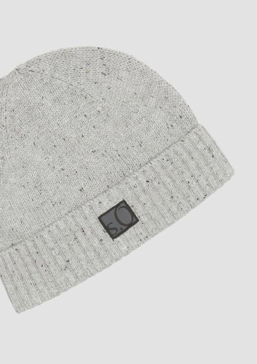 Actual product image S.Oliver Mütze Strickmütze mit Umschlag und Logo-Patch (One size)