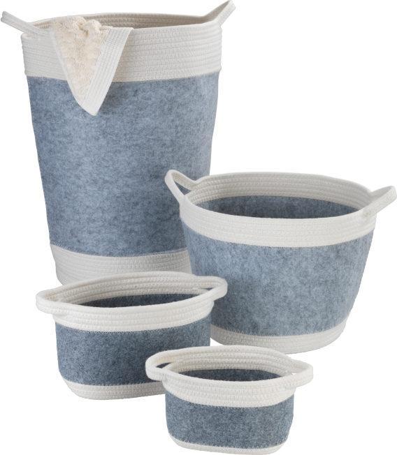 Actual product image Wenko Felt Basket Bea Light Grey (16 cm, 1x)
