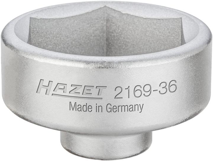 Produktbild HAZET Ölfilter-Schlüssel 2169-36 ∙ Vierkant10 mm (3/8 Zoll) ∙ Aussen Sechskant Profil ∙ 49.5 mm