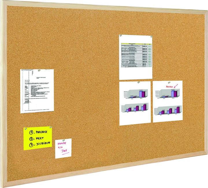 Actual product image Bi-Office Cork Table 120 x 60 cm, 2 nd Cork Layer, wooden frame (120 x 60 cm)