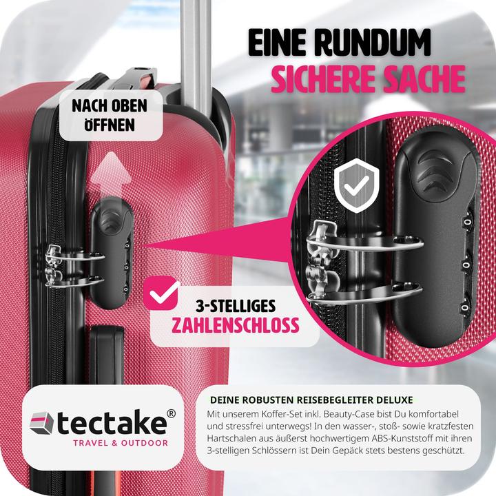 Produktbild tectake Hartschalenkoffer (90 l, Handgepäck (bis 50l), M (50 - 90l), L (90 - 115l))