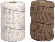 Actual product image Rayher Macrame yarn set, 2, 2mm ø, nature (70 m)