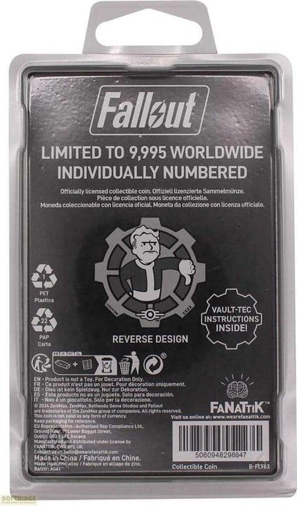 Actual product image Fanattik Fallout Sammelmünze Decision Black & White Limited Edition