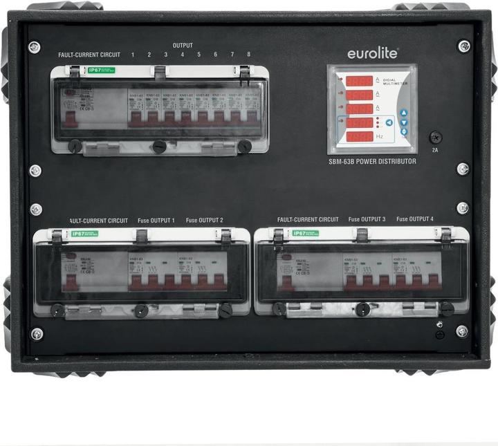 Actual product image Eurolite SBM-63B Power distributor (CEE 16/3, CEE 16/3)
