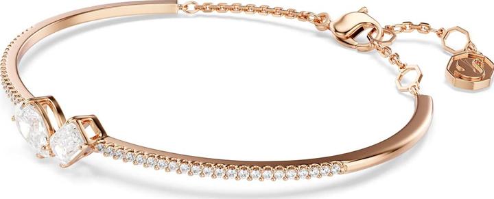 Actual product image Swarovski Mesmera Armreif Verschiedene Schliffe Weiss Roségold Legierungsschicht (16.50 cm, Swarovski Metal)