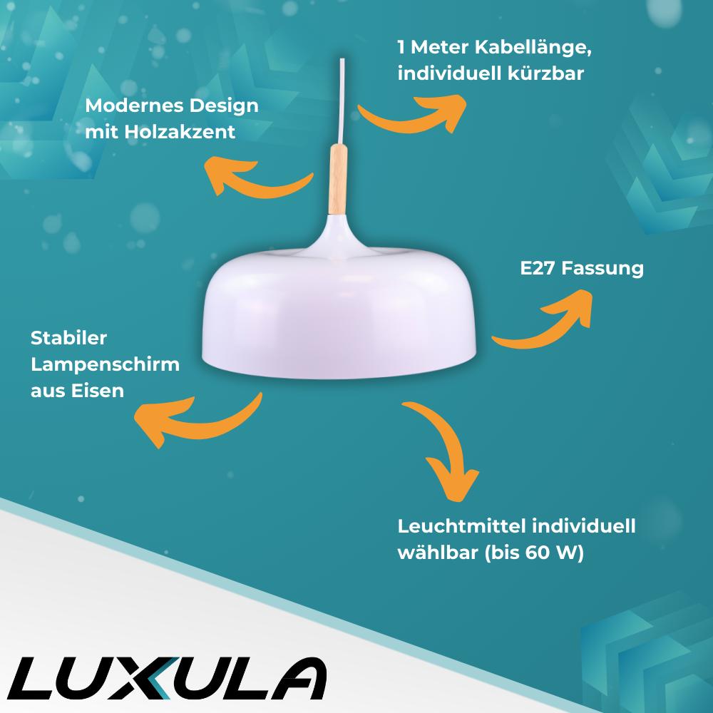 Thumbnail - Luxula, Pendelleuchte, LED-Hängeleuchte LX700173 (E27)