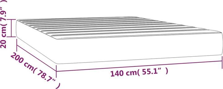 Actual product image vidaXL Waidgund (160 x 200 cm, Spring core)