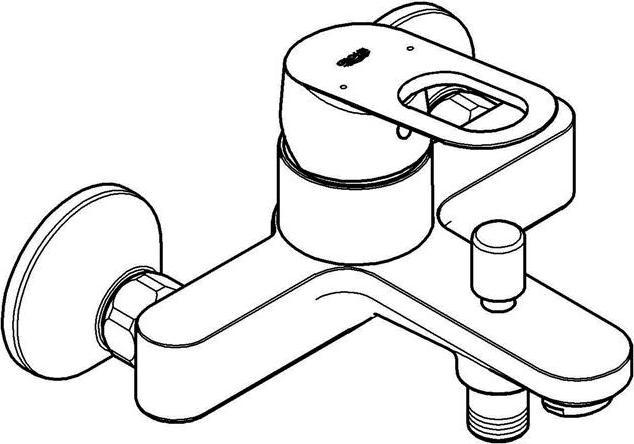 Produktbild Grohe BauLoop Einhand-Wannenbatterie - Chrom (23341000)
