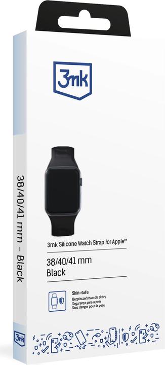 Produktbild 3MK Silicone Watch Strap czarny/black dla Apple Watch 38/40/41mm (Silikon, Edelstahl)