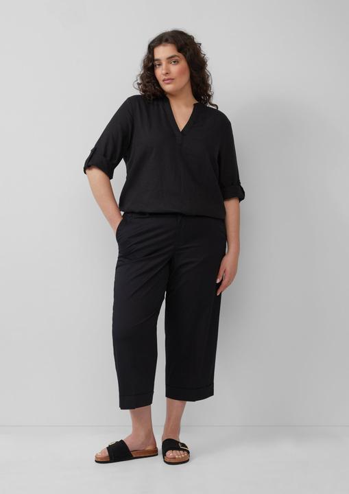 Produktbild S.Oliver Hose High-Rise-Culotte aus Baumwollstretch mit Bügelfalten (48)
