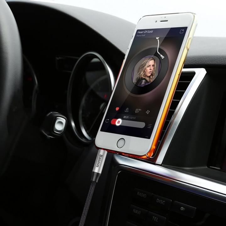 Image du produit Baseus - Audio Cable M30 (A10329800117-Z1/CAM30-BS1) - Jack to Jack, 1.5m - Black (1.50 m, Câble AUX)