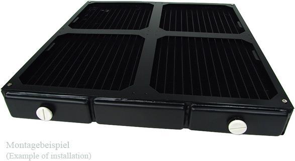 Image du produit Phobya Cache ventilateur Nova 4x180mm Black, (365 x 360 x 2mm)