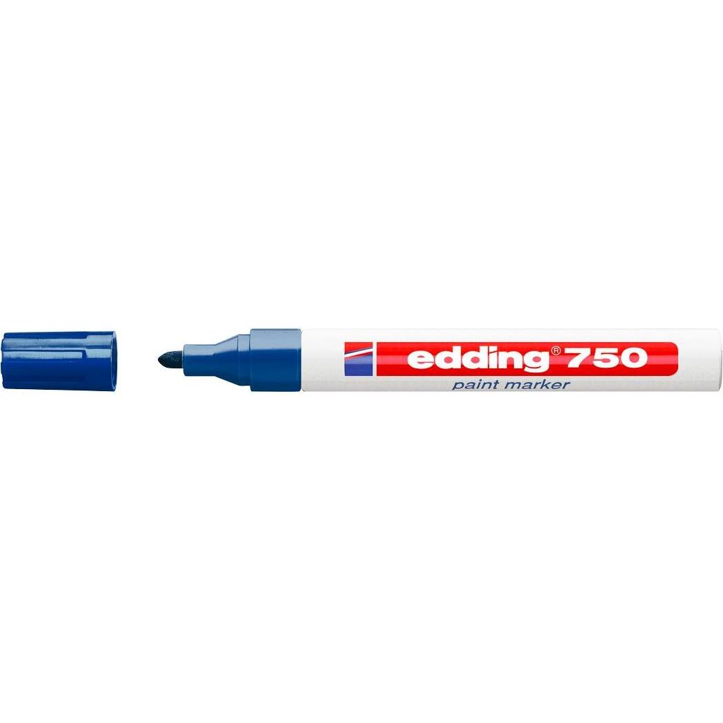 Edding, Marker, Lackmarker 750, 2-4 mm, versch. Farben, versch. VE (Blau, 4 mm, 10 x)