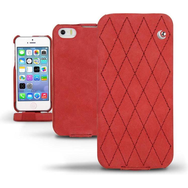 Noreve Lederschutzhülle vertikal (Apple iPhone 5s), Smartphone Hülle, Rot