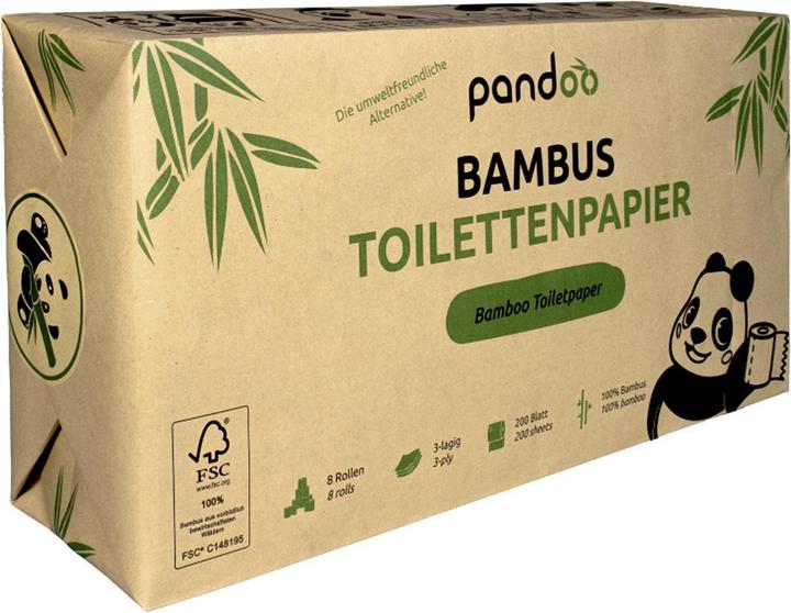 Pandoo Toilettenpapier 3-lagig 8 Rollen (8 x)