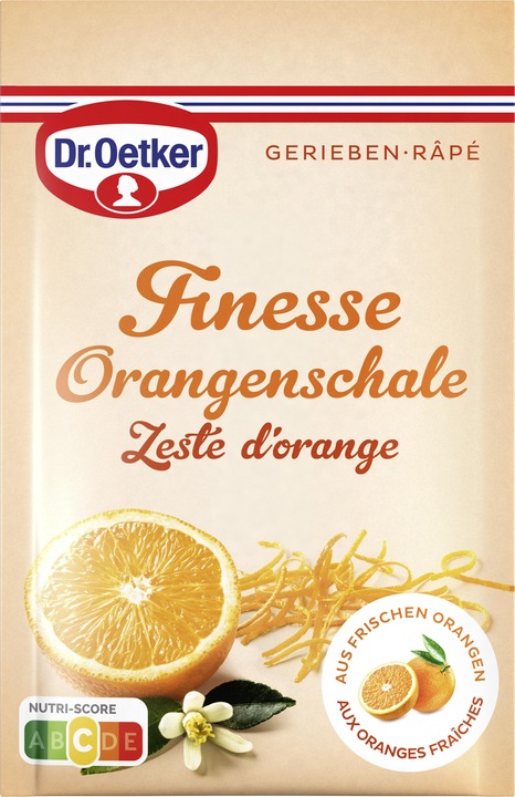 Produktbild Dr. Oetker Finesse Geriebene Orangenschale 18 g (60 g)
