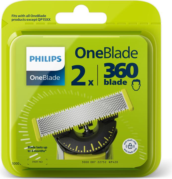 Productafbeelding Philips OneBlade QP420/50 Vervangend mesje (2 x)
