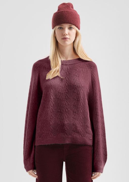 Produktbild s.Oliver Strickpullover Weicher Pullover mit Ajourmuster (L)