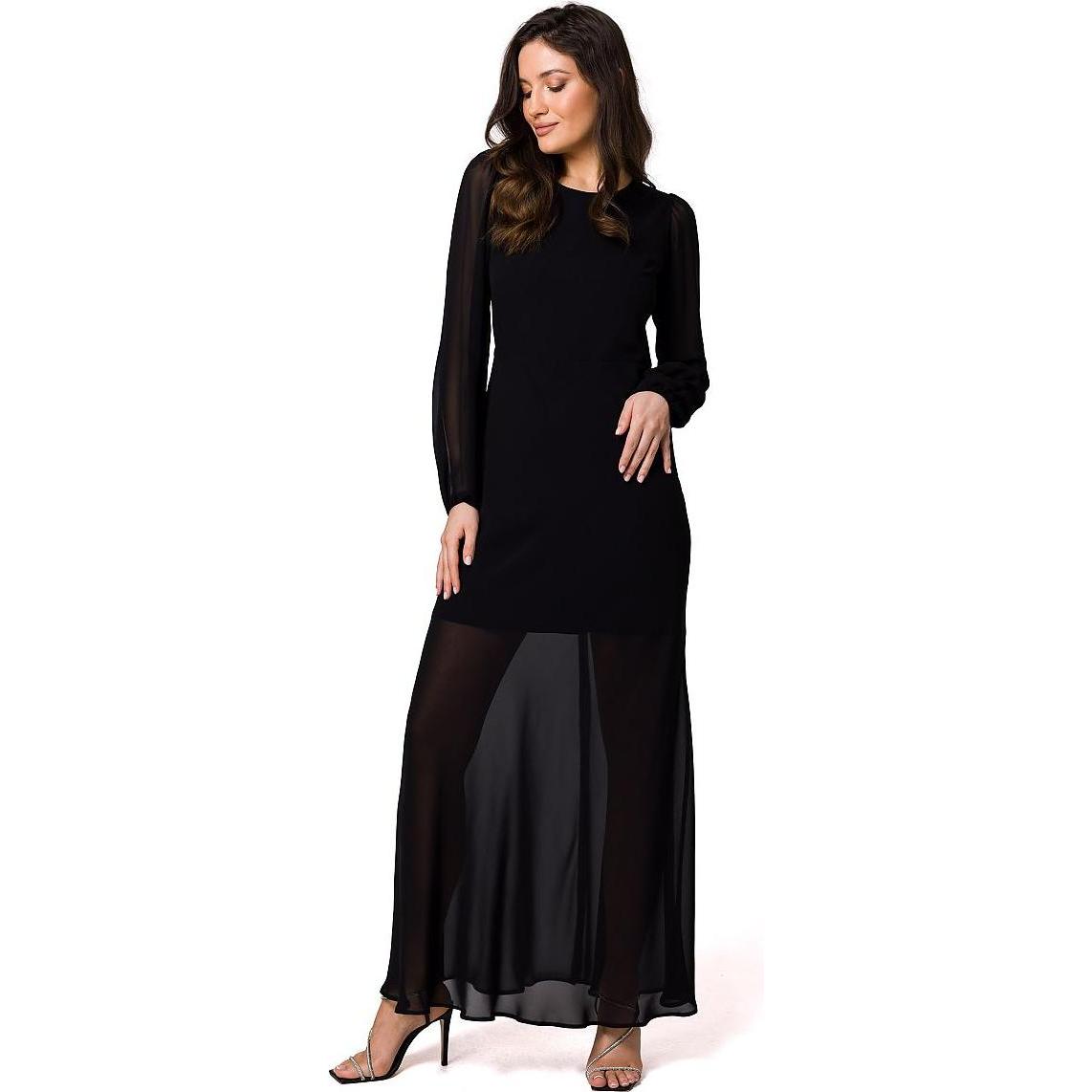 Makover, Damen, Kleider, Abendkleid, Schwarz, (L)