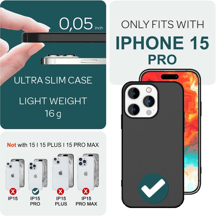 Produktbild Nalia Extra Dünne Handyhülle 0,5mm (Apple iPhone 15 Pro)