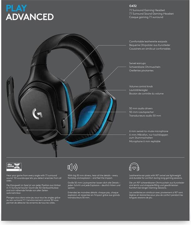 Productafbeelding Logitech G G432 (Bedraad)