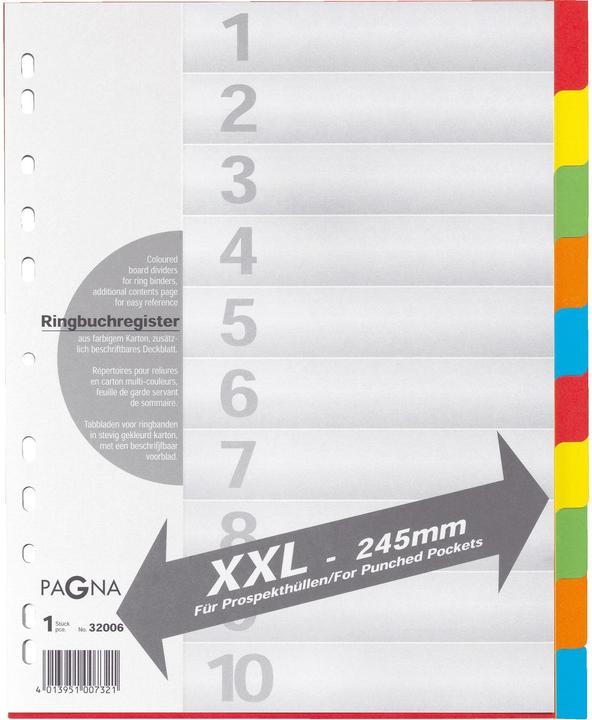 Pagna Cardboard index with cover sheet, for free use, single