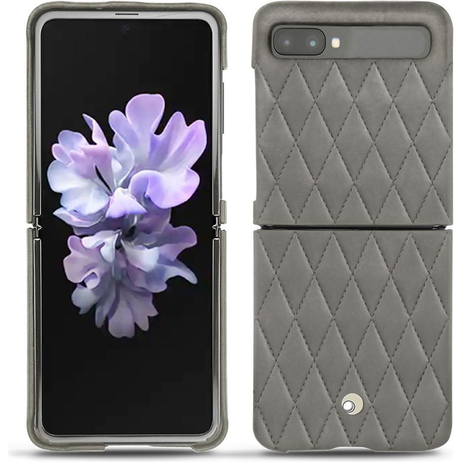 Noreve Lederschutzhülle (Samsung Galaxy Z Flip), Smartphone Hülle, Grau