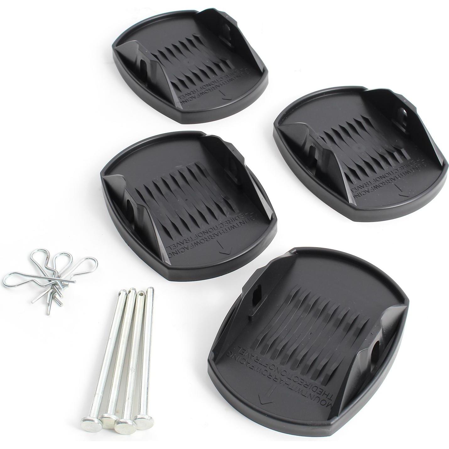 Thumbnail - XPOtool, Garagenausstattung, 4x Stützplatten 180x145mm Wohnwagenstütze Wohnwagen Anhänger Caravan