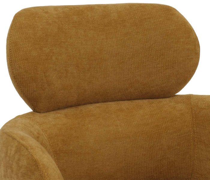 Immagine prodotto Mendler Esszimmerstuhl HWC-O77, drehbar Auto-Return, Stoff (310g/m²) Chenille Öko-Tex – senfgelb