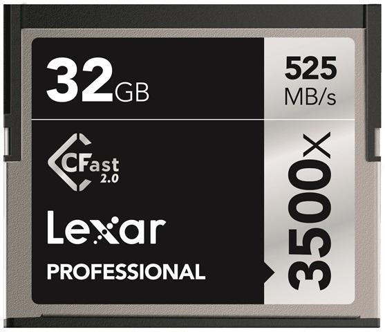 Produktbild Lexar Professional CFast 3500x R:525MB/s W:445MB/s (128 GB, CFast 2.0, UHS-II)