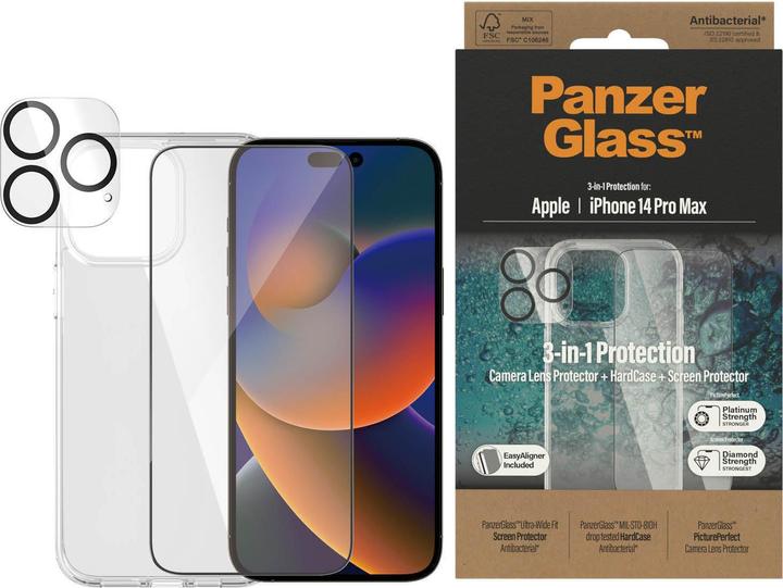 Actual product image PanzerGlass 3 in 1 protection set (1 pcs., Apple iPhone 14 Pro Max)