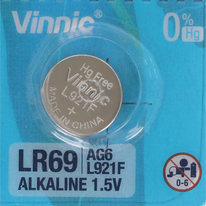 Produktbild Vinnic 10er Pack AG6, LR921, LR69, V371, SR69, L912 F, L912F (10 Stk., SR69, 29 mAh)