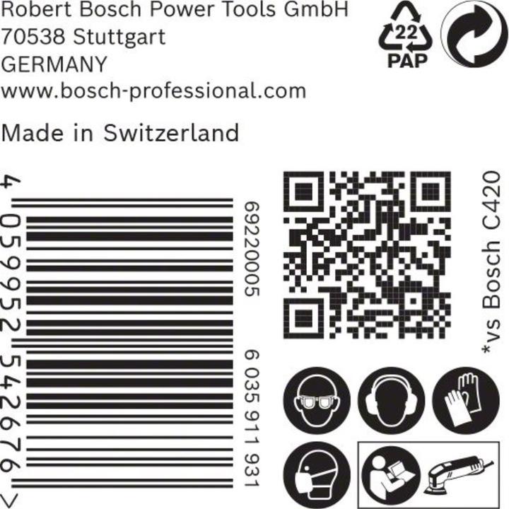 Produktbild Bosch Professional Zubehör EXPERT C470 Schleifpapier für Deltaschleifer, 93 mm, G 100, 50 Stück (100)