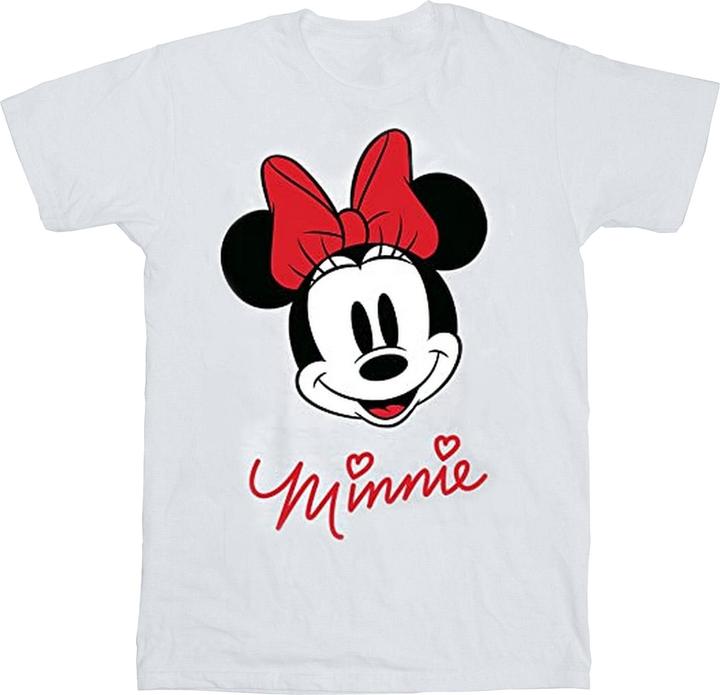 Actual product image Disney Girls Minnie Mouse Face Cotton T-Shirt (128)