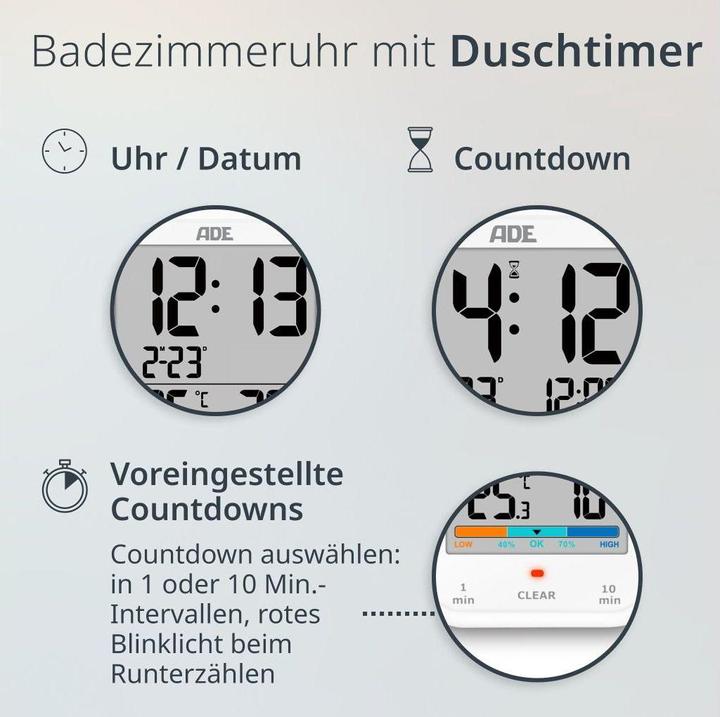 Produktbild ADE Funkuhr Weiss