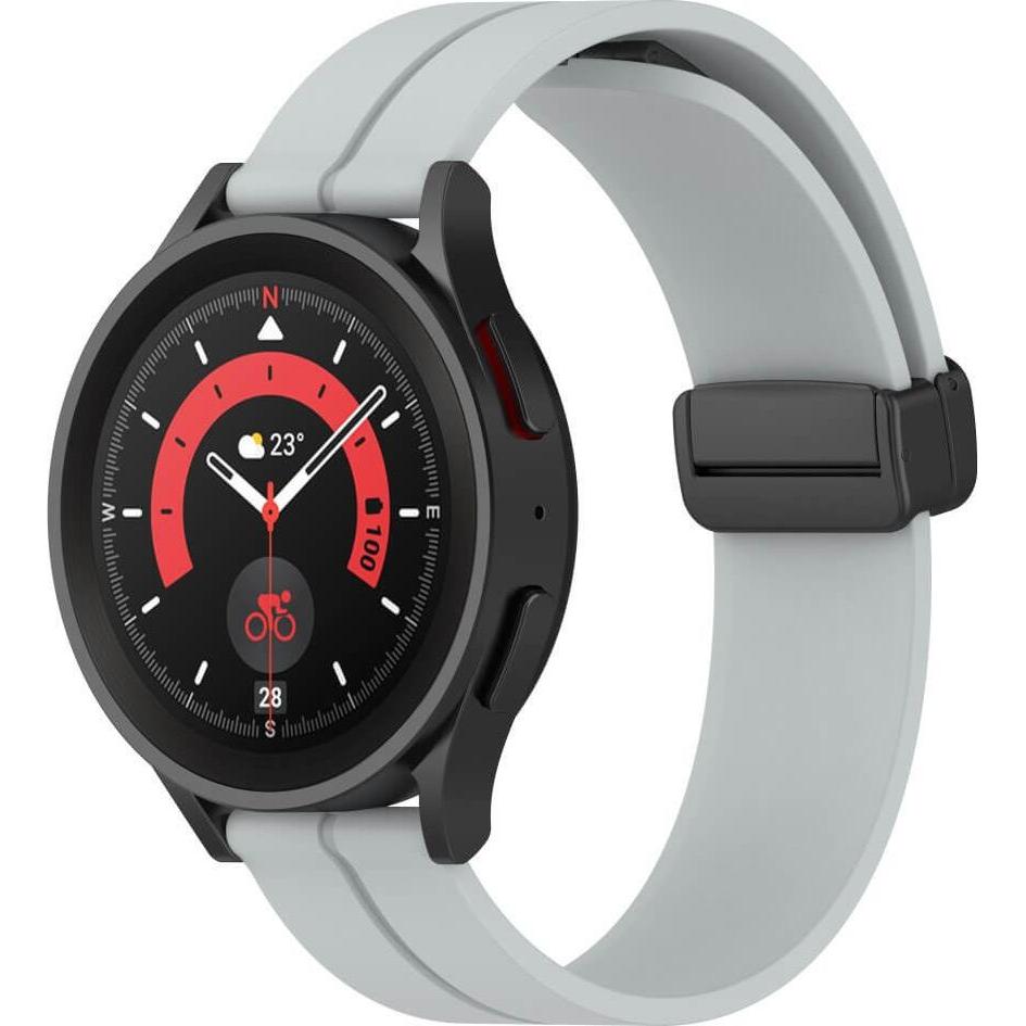 Cover-Discount Silikon Ersatzarmband 20mm grau (20 mm, Silikon, Galaxy Watch6), Uhrenarmband, Grau