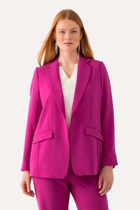 Produktbild Ulla Popken Blazer, Acetat, Reverskragen, Knopfverschluss (58)