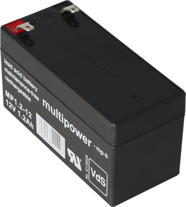 Immagine prodotto Multipower Batteria MP1.2-12 Batteria al piombo con contatti Faston da 4,8 mm (12 V, 1.20 Ah)