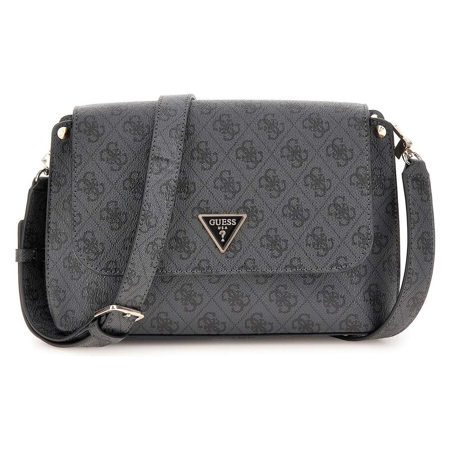 Guess, Damen, Handtasche, Meridian Ii Flap Crossbody Bag, Grau