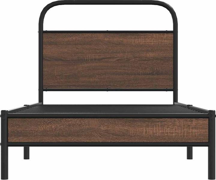 Image du produit VidaXL Cadre de lit sans matelas 120x200 cm brun imitation chêne (120 x 200 cm)