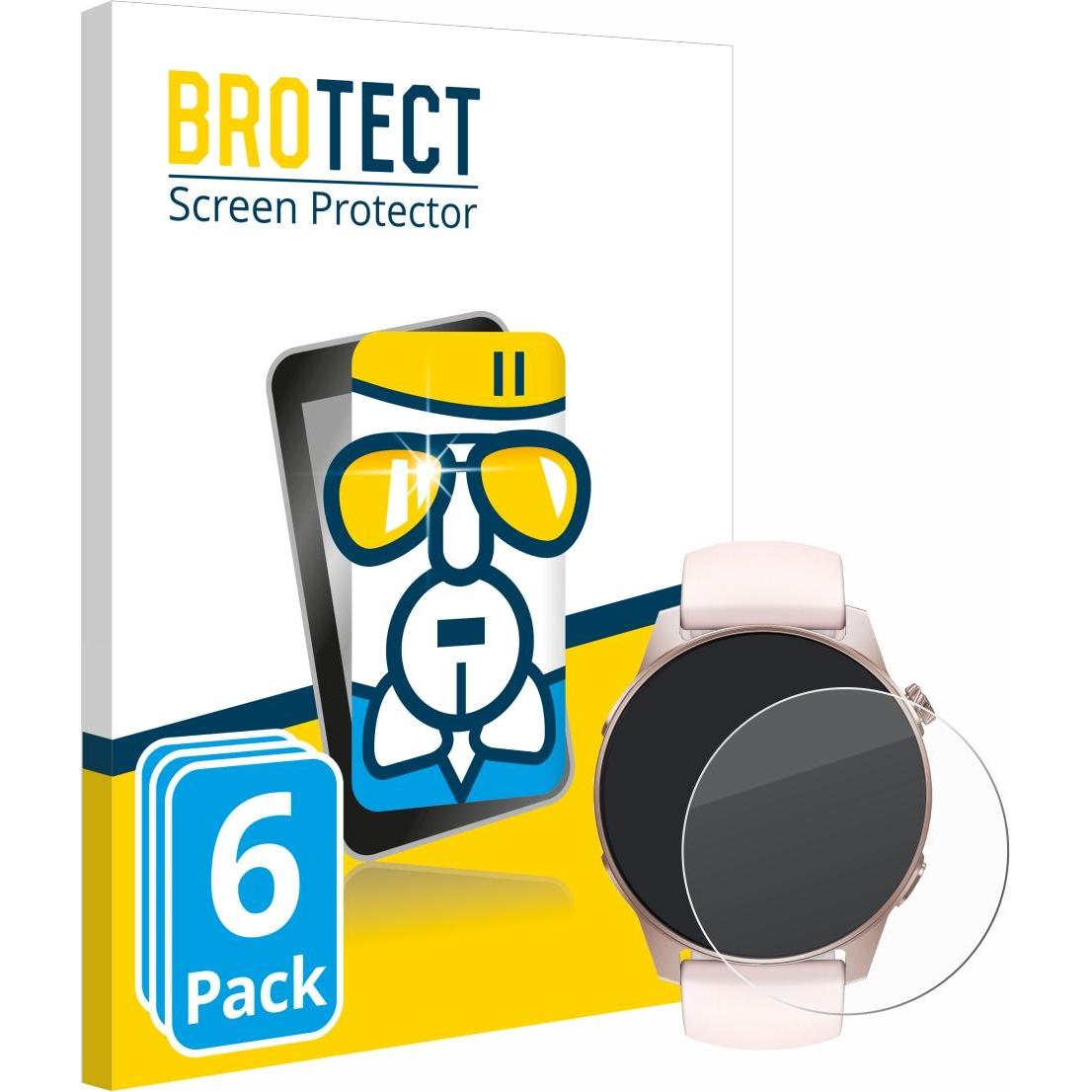 BROTECT AirGlass Panzerglasfolie, Smartwatch Schutzfolie, Transparent