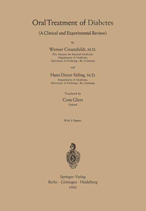 Produktbild Oral Treatment of Diabetes (Deutsch, Hans-Dieter Söling, Werner Creutzfeldt, 2012)