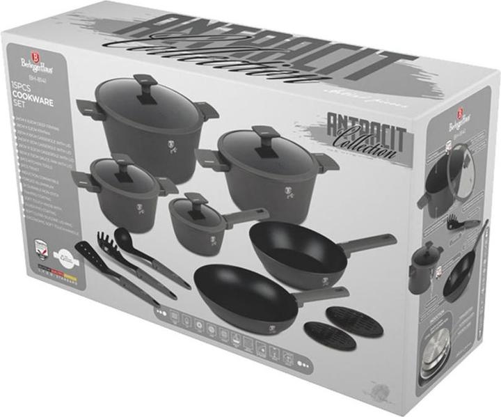 Image du produit BerlingerHaus 15-teiliges Kochgeschirr-Set (28 cm, Ensemble de casseroles et de poêles de cuisson, Aluminium)