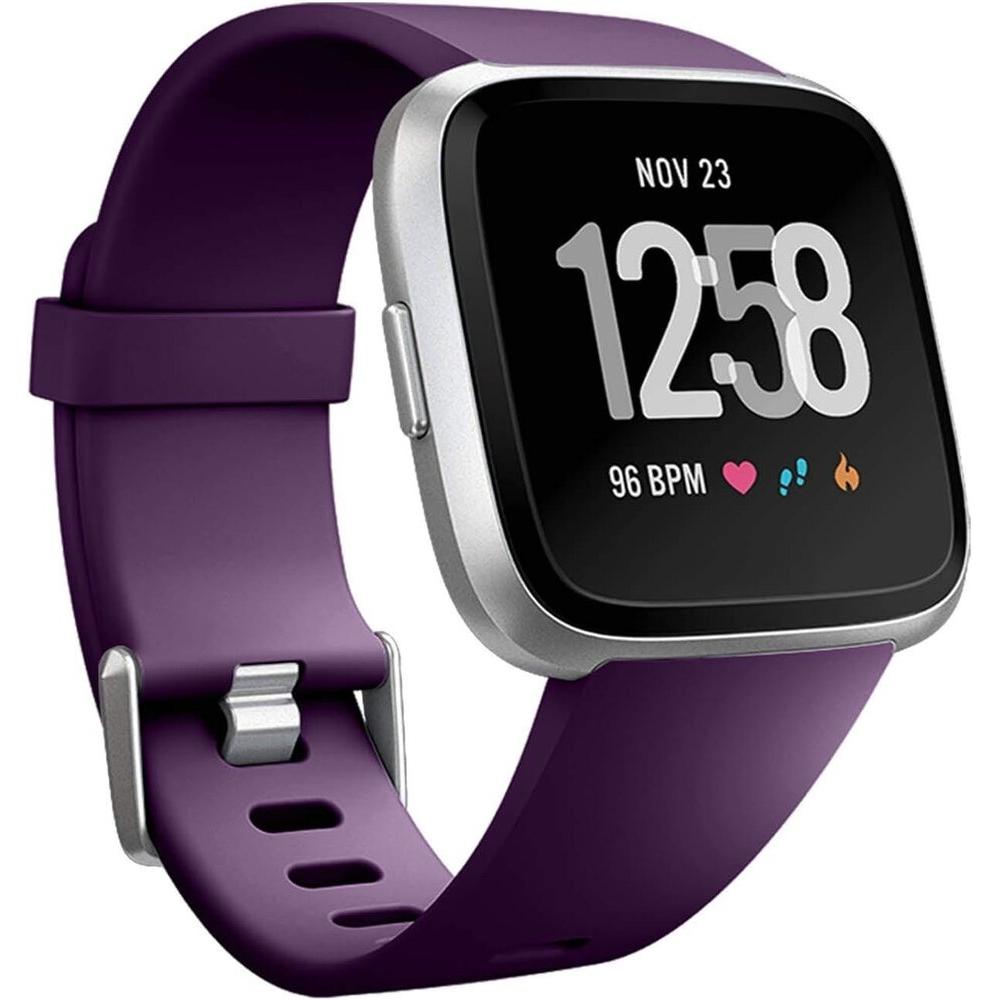 Strap-it Armband (Silikon, Versa 2), Uhrenarmband, Violett