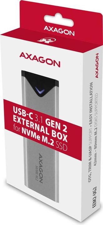 Actual product image Axagon EEM2-UG2 - SSD Enclosure - M.2 - M.2,PCI Express - 10 Gbit/s - USB Connectivity - (M.2)
