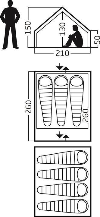 Produktbild Nordisk Ydun 5.5 m² Tent Technical Cotton (Kuppelzelt, 13 kg, 4 Personen)