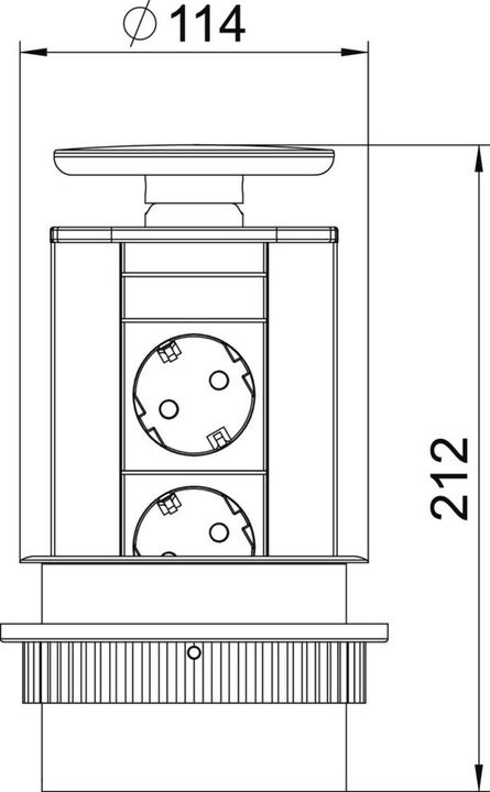 Image du produit OBO Bettermann Deskbox escamotable (2x, 3 m)