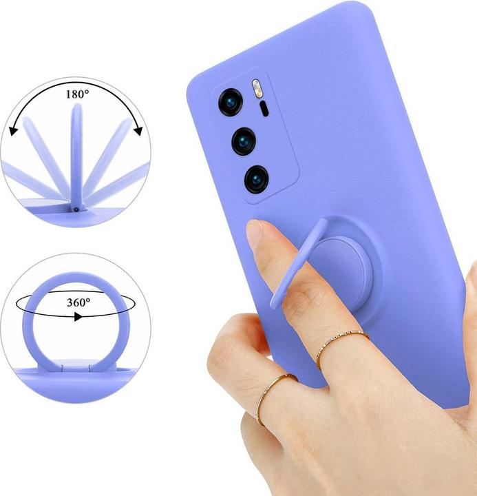 Image du produit Cadorabo TPU Liquid Ring Silicone Case Cover (Huawei P40)