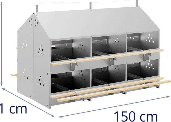 Actual product image Wiesenfield Laying Nest - Zinc / Galvanized Steel - 24 nests with mats