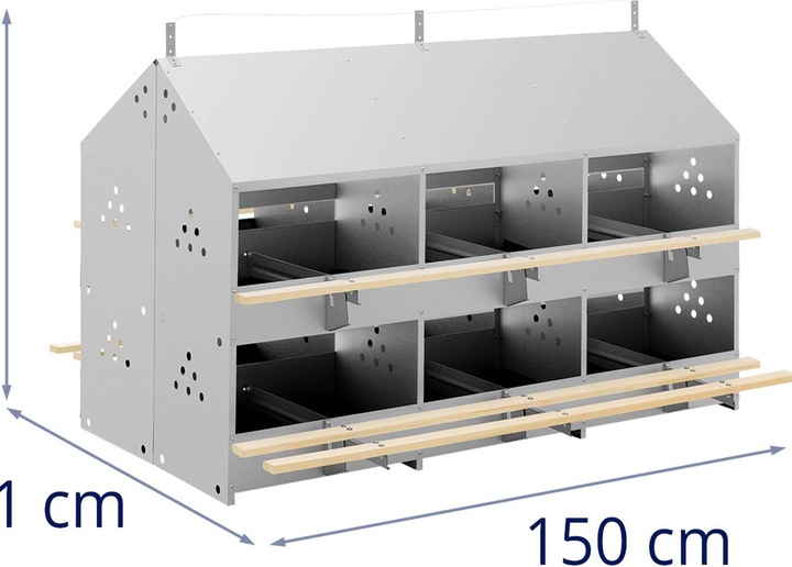 Actual product image Wiesenfield Laying Nest - Zinc / Galvanized Steel - 24 nests with mats